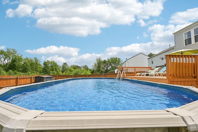 5138 Eastbend Dr, Canal Winchester, OH 43110 - view of swimming pool featuring a fenced backyard and a deck