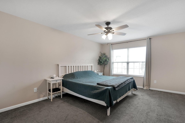 202 Rosewood Loop SW, Commercial Point, OH 43116 - carpeted bedroom with baseboards and a ceiling fan