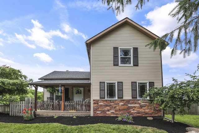 1859 State Route 257 N, Ostrander, OH 43061 - view of front of house with covered porch and stone siding