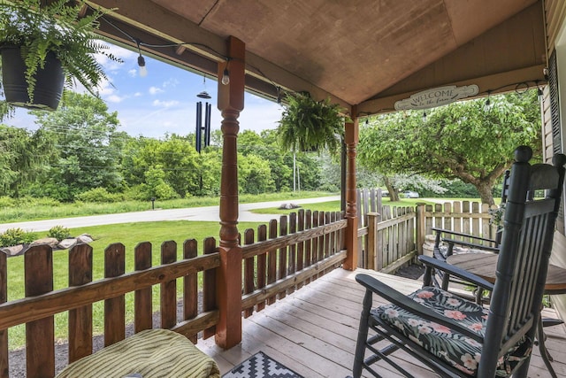 1859 State Route 257 N, Ostrander, OH 43061 - wooden porch with a yard