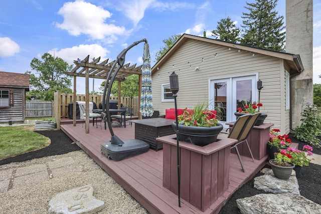1859 State Route 257 N, Ostrander, OH 43061 - wooden deck with a pergola