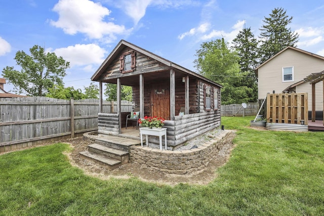 1859 State Route 257 N, Ostrander, OH 43061 - rear view of house with a fenced backyard