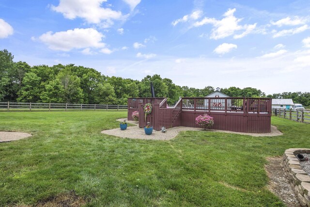1859 State Route 257 N, Ostrander, OH 43061 - fenced backyard featuring a deck