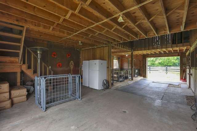 1859 State Route 257 N, Ostrander, OH 43061 - garage with freestanding refrigerator