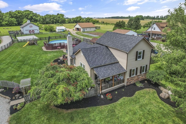 1859 State Route 257 N, Ostrander, OH 43061 - view from above of property with a tree filled landscape