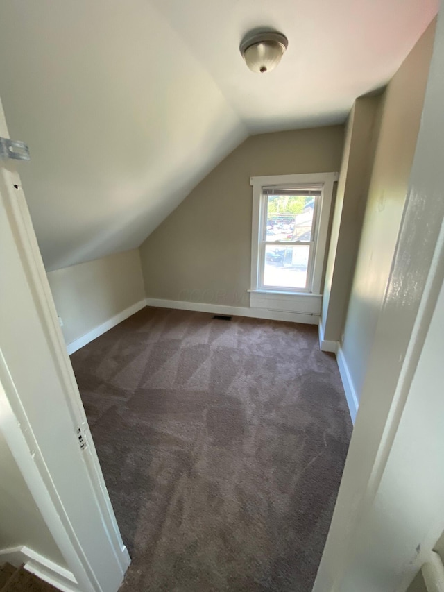 384 E 17th Ave, Columbus, OH 43201 - bonus room featuring lofted ceiling, dark colored carpet, and baseboards