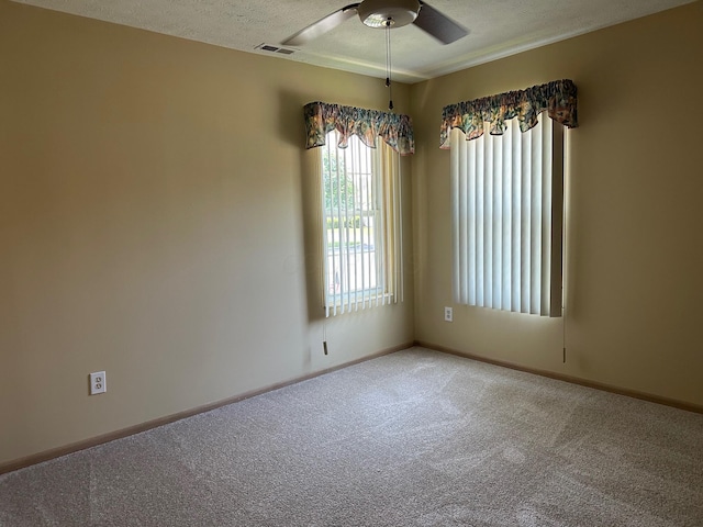 2328 Willowside Ln, Grove City, OH 43123 - carpeted empty room featuring ceiling fan and a textured ceiling