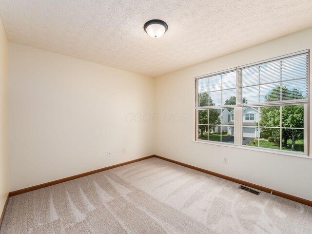 1553 Grove Hill Dr, Columbus, OH 43240 - carpeted empty room featuring baseboards and a textured ceiling