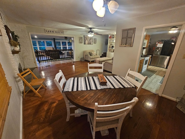 45 Shady Ln Unit 552On, Waverly, OH 45690 - dining area with ceiling fan and wood finished floors