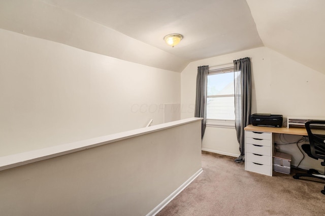 3064 Melva Ave, Columbus, OH 43224 - home office featuring vaulted ceiling and light carpet