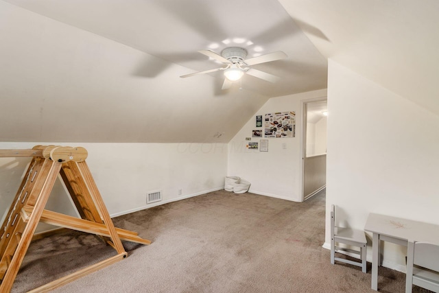 3064 Melva Ave, Columbus, OH 43224 - bonus room with carpet flooring, vaulted ceiling, and a ceiling fan