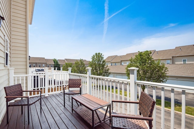 5588 Bow Falls Blvd Unit 35-558, Dublin, OH 43016 - wooden deck featuring a residential view