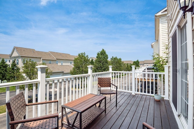 5588 Bow Falls Blvd Unit 35-558, Dublin, OH 43016 - wooden deck featuring a residential view