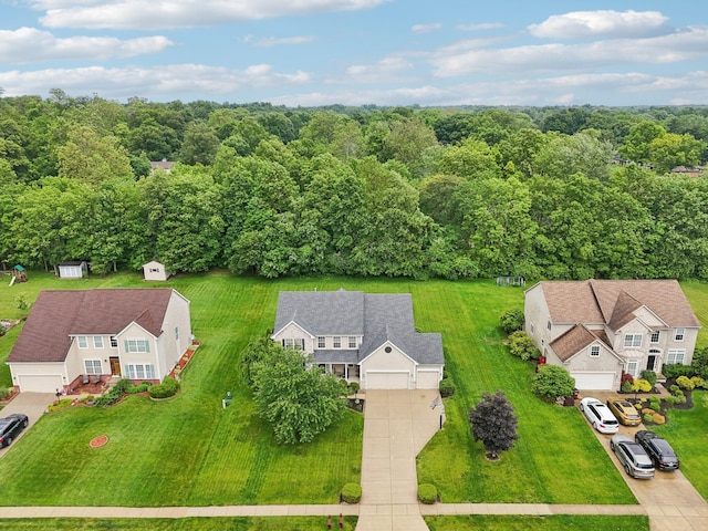 13946 Bainwick Dr NW, Pickerington, OH 43147 - aerial view of property and surrounding area with a forest