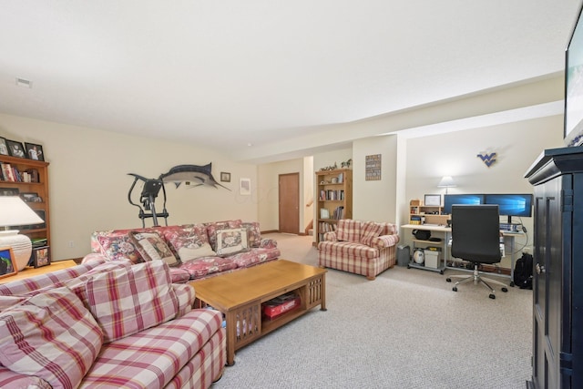 13946 Bainwick Dr NW, Pickerington, OH 43147 - living area featuring an office area and light carpet