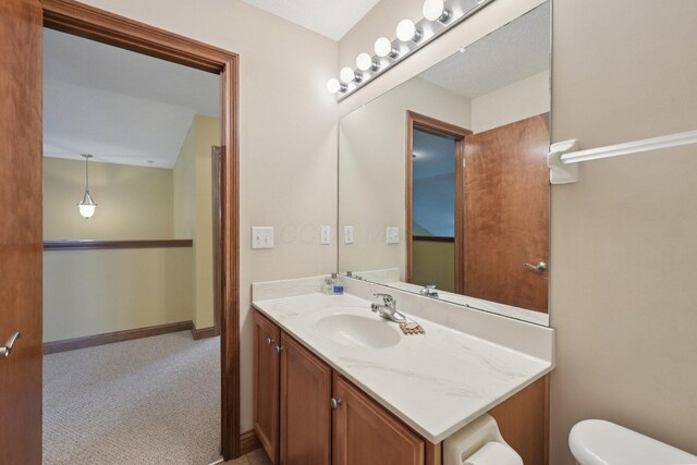 13946 Bainwick Dr NW, Pickerington, OH 43147 - half bathroom featuring vanity and toilet