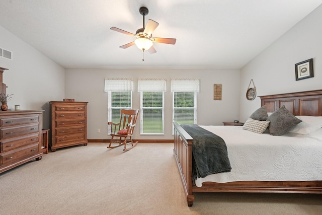 13946 Bainwick Dr NW, Pickerington, OH 43147 - bedroom featuring light carpet and a ceiling fan