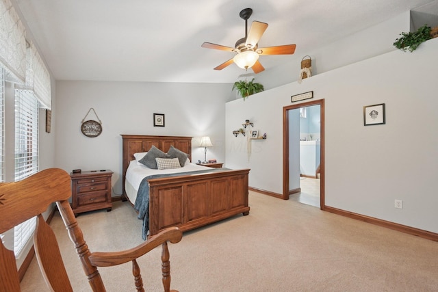 13946 Bainwick Dr NW, Pickerington, OH 43147 - bedroom with light carpet, a ceiling fan, and ensuite bathroom