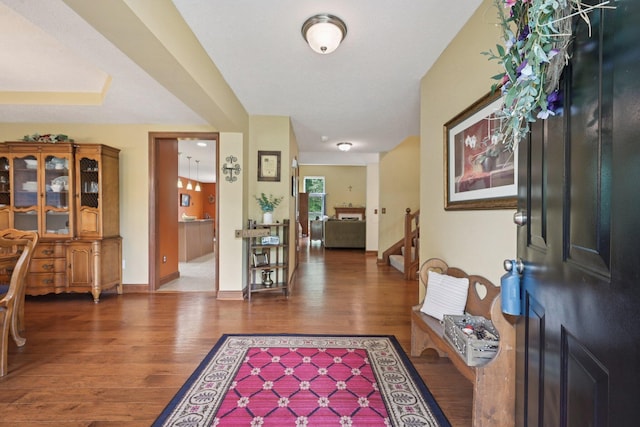 13946 Bainwick Dr NW, Pickerington, OH 43147 - foyer with wood finished floors and stairs