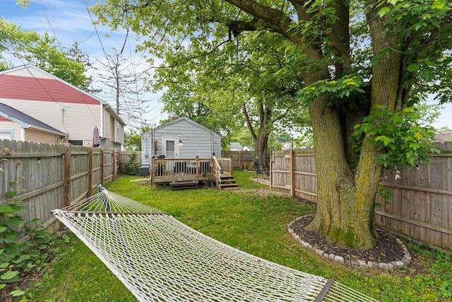 3029 Mcguffey Rd, Columbus, OH 43224 - fenced backyard featuring a deck