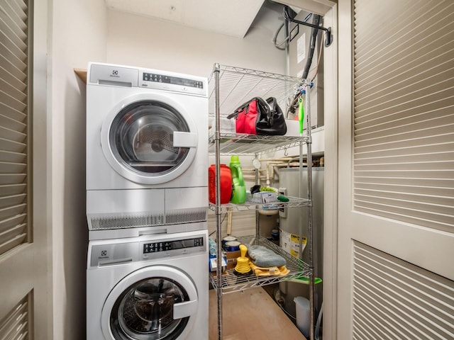 51 N High St Unit 804, Columbus, OH 43215 - laundry room with stacked washer and clothes dryer