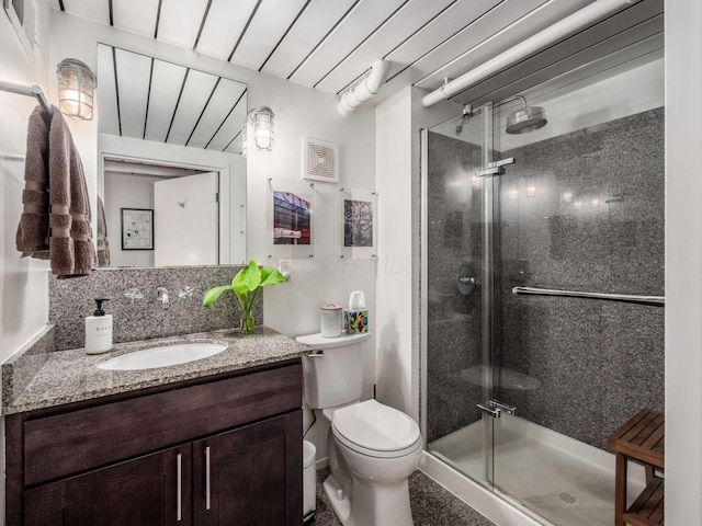 60 E Spring St Unit 214, Columbus, OH 43215 - bathroom featuring vanity and a shower stall