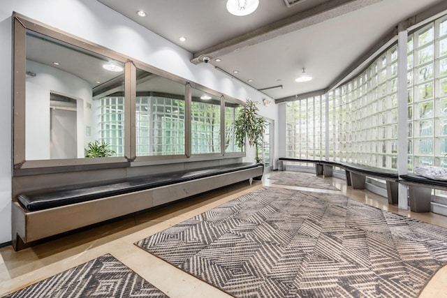 60 E Spring St Unit 214, Columbus, OH 43215 - lobby featuring recessed lighting and a security system
