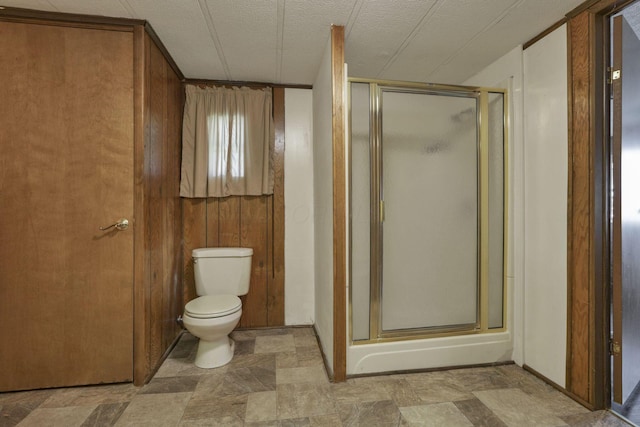 4455 Janice Marie Blvd, Obetz, OH 43207 - full bathroom with a shower stall and stone finish floors