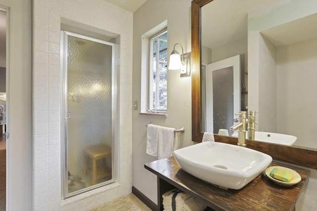 285 E Broad St, Pataskala, OH 43062 - full bathroom with a stall shower and vanity