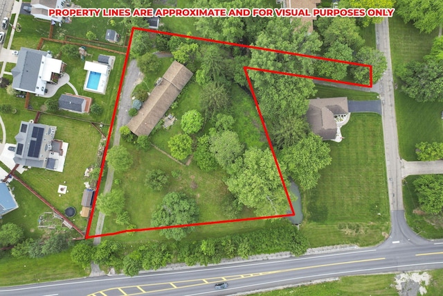 285 E Broad St, Pataskala, OH 43062 - aerial view of property's location featuring property parcel outlined