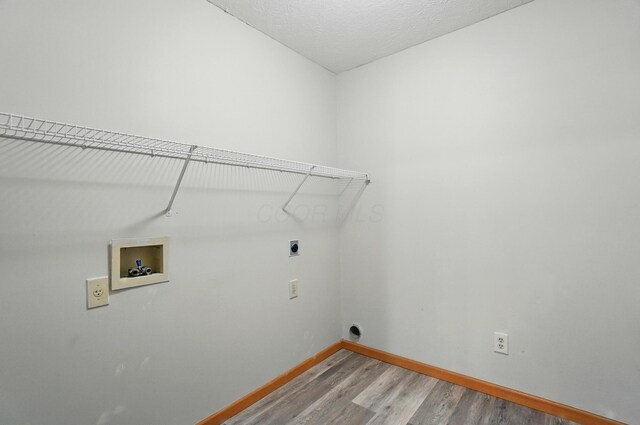 8578 Bivouac Pl, Galloway, OH 43119 - laundry area with electric dryer hookup, light wood-style floors, and washer hookup