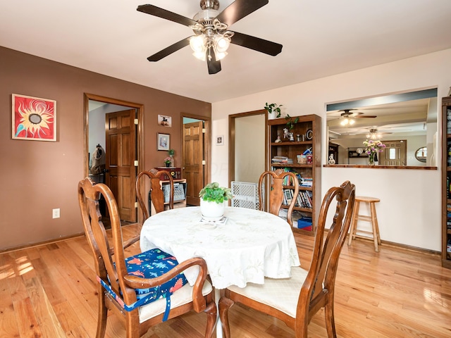 4005 Curtis Ave, Grove City, OH 43123 - dining area featuring ceiling fan and light wood finished floors