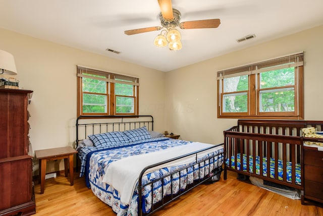 4005 Curtis Ave, Grove City, OH 43123 - bedroom featuring wood finished floors and a ceiling fan