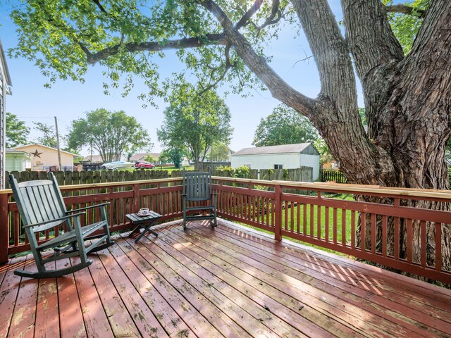 4005 Curtis Ave, Grove City, OH 43123 - deck featuring a fenced backyard and a residential view