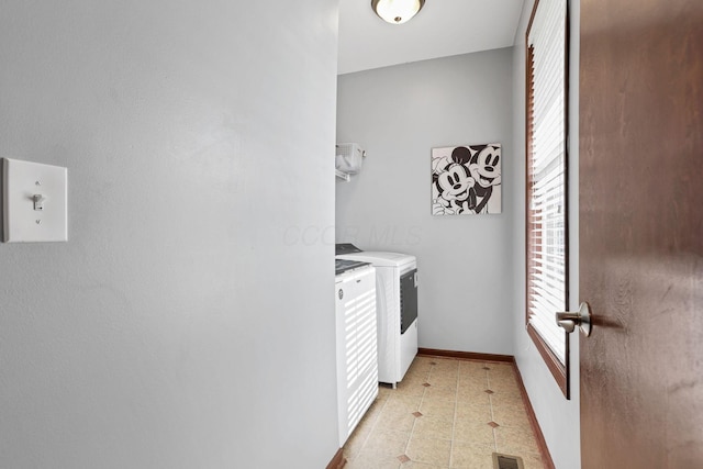 101 Stirling Way, Etna, OH 43062 - laundry room featuring separate washer and dryer and light tile patterned floors