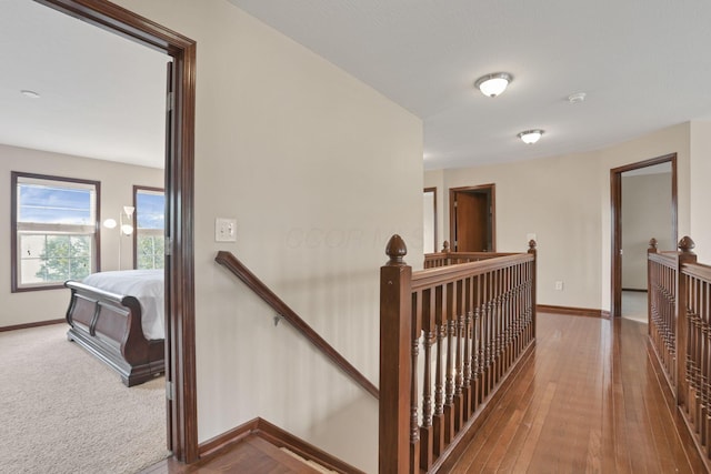 101 Stirling Way, Etna, OH 43062 - hallway with an upstairs landing and hardwood / wood-style flooring