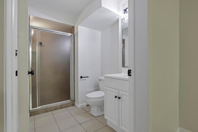 2870 Hamilton Ave, Columbus, OH 43224 - full bathroom with vanity, a stall shower, and tile patterned floors