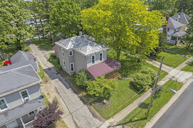264 W High St, Mount Gilead, OH 43338 - aerial view of residential area featuring a tree filled landscape