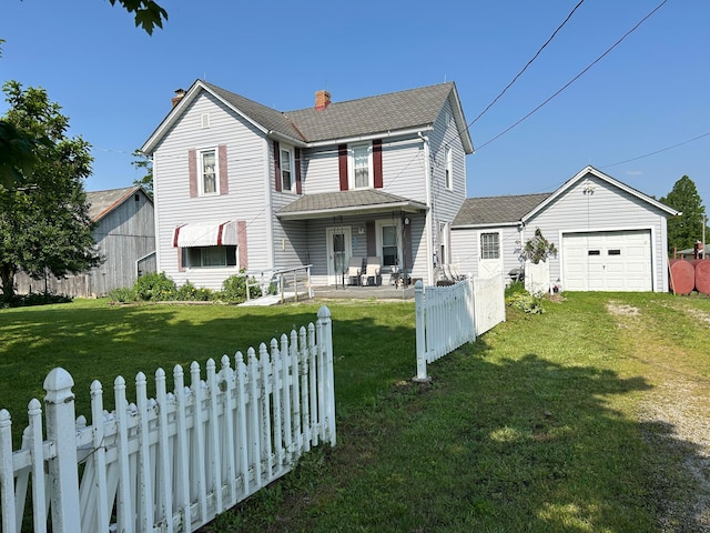 12317 State Route 188, Thornville, OH 43076 - rear view of property featuring a chimney and an attached garage