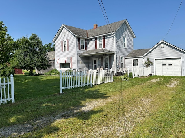 12317 State Route 188, Thornville, OH 43076 - view of front of home with a garage, a chimney, and a shingled roof