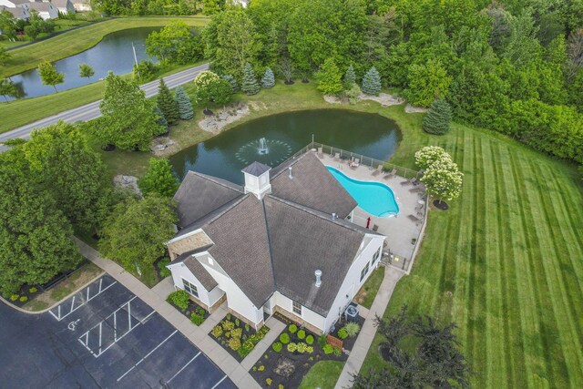 5685 Slater Rdg, Hilliard, OH 43026 - drone / aerial view of a large body of water and a pool