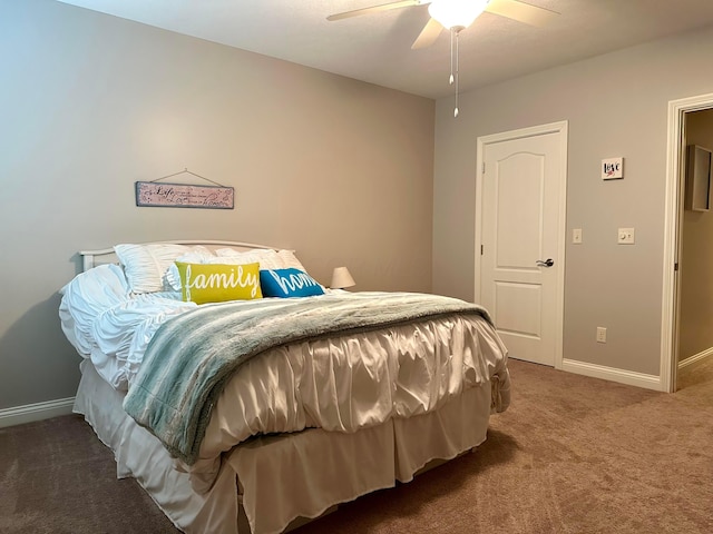 5685 Slater Rdg, Hilliard, OH 43026 - carpeted bedroom with baseboards and a ceiling fan