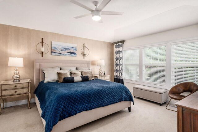 7212 New Albany Links Dr, New Albany, OH 43054 - bedroom featuring carpet flooring and a ceiling fan