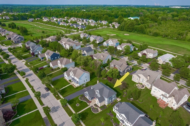 7212 New Albany Links Dr, New Albany, OH 43054 - aerial view of property's location with a local golf course and nearby suburban area