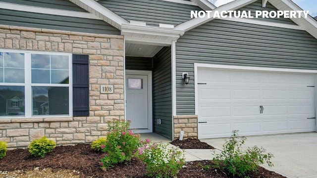 183 Badger Pass, Newark, OH 43055 - doorway to property with stone siding