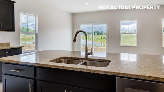 183 Badger Pass, Newark, OH 43055 - kitchen with light stone countertops