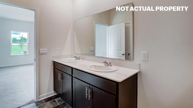 183 Badger Pass, Newark, OH 43055 - full bath with double vanity and baseboards