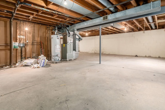893 Singing Hills Ln, Columbus, OH 43235 - unfinished basement with water heater and heating unit