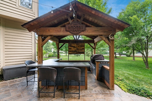8918 Filiz Ln, Powell, OH 43065 - view of patio / terrace featuring a gazebo