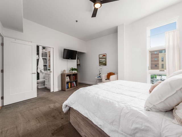 825 N 4th St Unit 215, Columbus, OH 43215 - bedroom featuring carpet floors and a ceiling fan